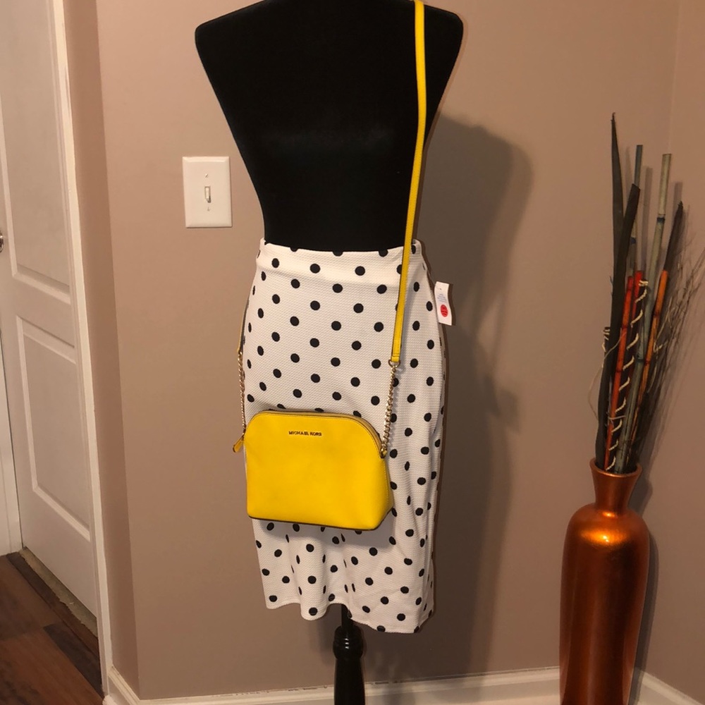 Black and White Polka Dot Skirt